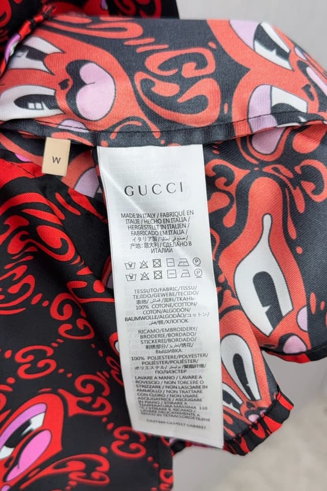Gucci P230 M945 - Heart Print Silk Shirt | Yupoo Rep Clothing image 9