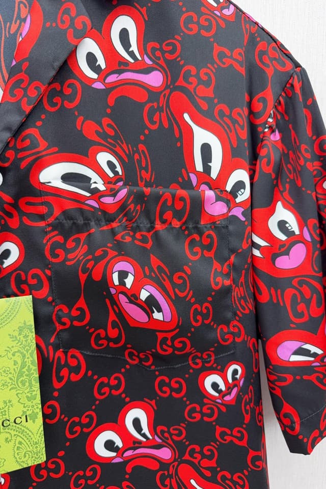 Gucci P230 M945 - Heart Print Silk Shirt | Yupoo Rep Clothing image 5