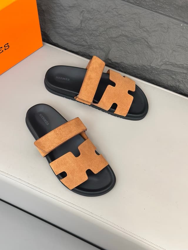Hermès Chypre Sandals – H-Strap Flat Slides | Yupoo Rep Sneakers image 2