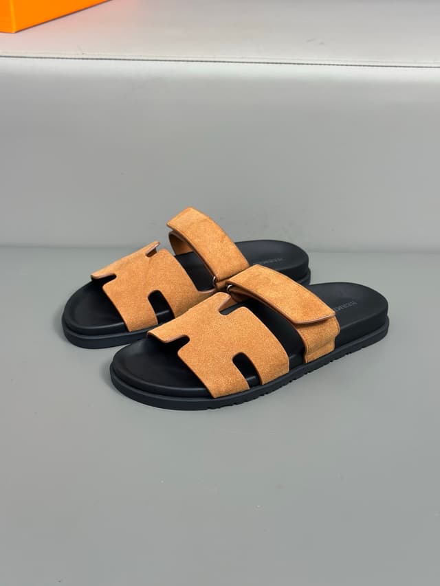 Hermès Chypre Sandals – H-Strap Flat Slides | Yupoo Rep Sneakers image 3
