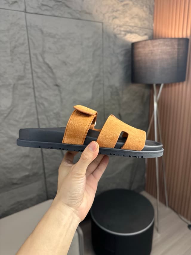 Hermès Chypre Sandals – H-Strap Flat Slides | Yupoo Rep Sneakers image 5