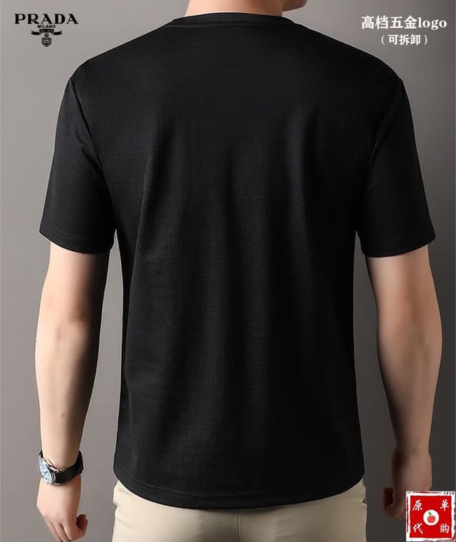 Prada | 2025Ss Cotton T-Shirt - Classic Crewneck Essential | Yupoo Rep Clothing image 5