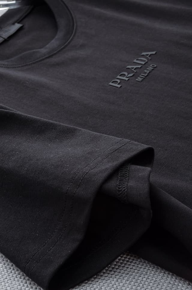 Prada | 2025Ss Cotton Tee - Triple-Label Essential | Yupoo Rep Clothing image 5