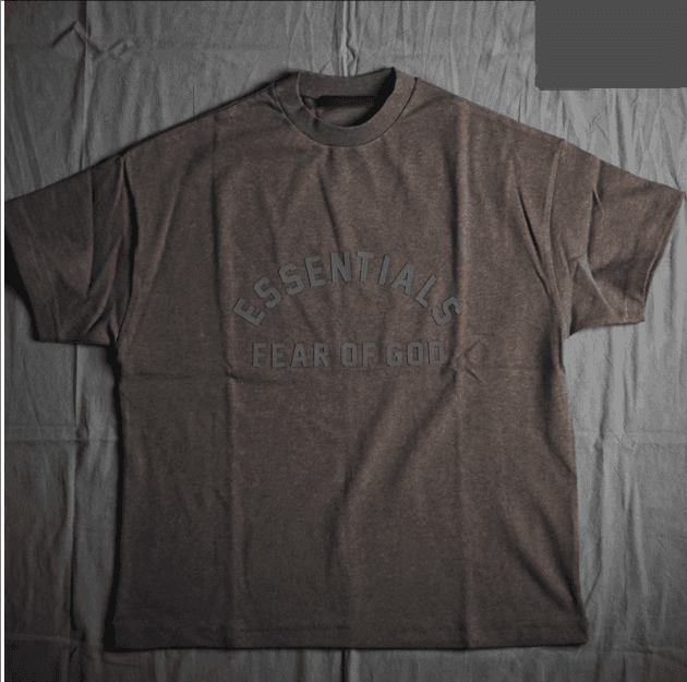 Fear Of God Essentials Heavy Short-Sleeve Tee - Heather Wood YupooPA Fog image 2