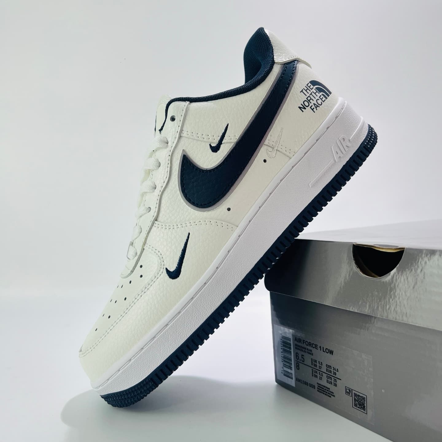 YupooPA Shoes: Nike AF1 × The North Face - White/Blue Triple Swoosh 👟 image 7