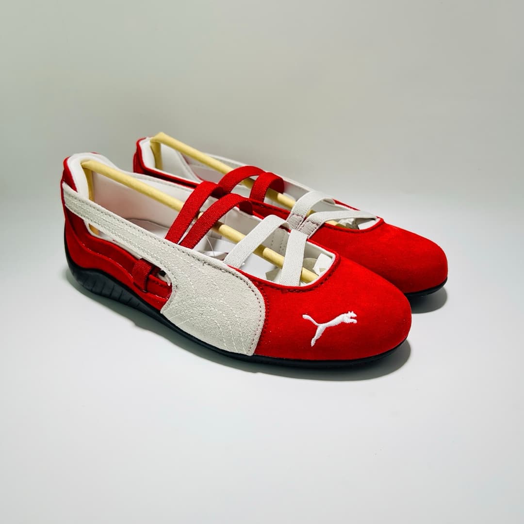 PUMA Speedcat Suede - Women's Fashion Sneakers (Red/White) image 1